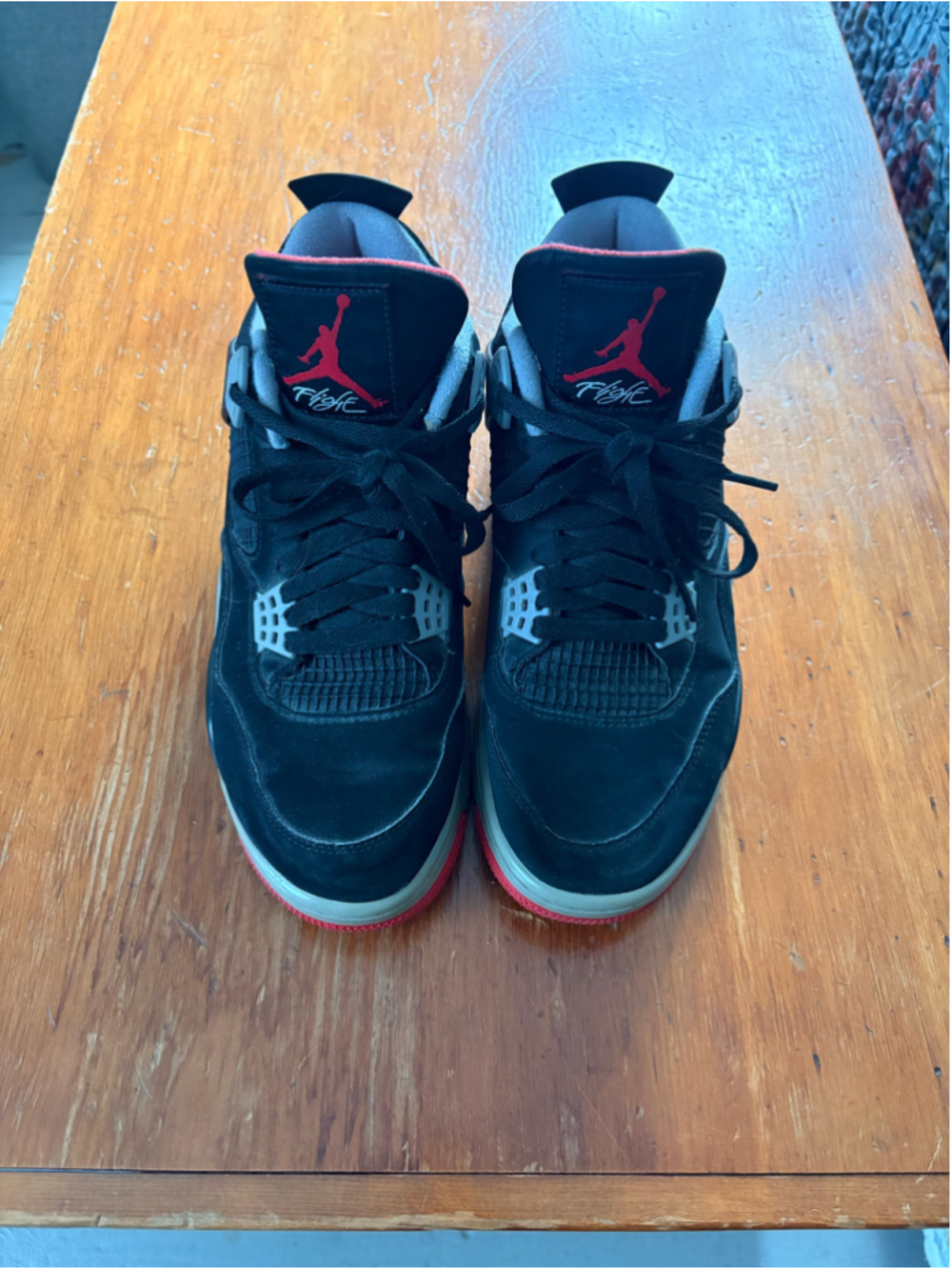 Nike Air Jordan 4 Retro Sneakers Black and Red 9